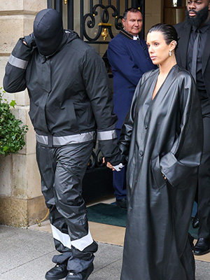 Kanye West and Bianca Censori walking