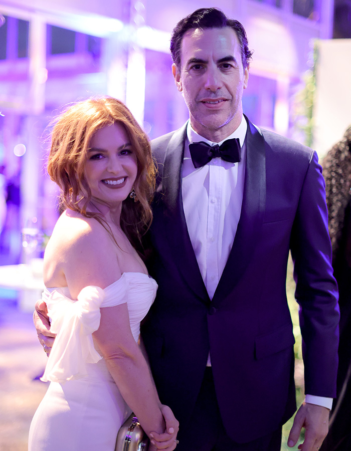 Isla Fisher and Sacha Baron Cohen 