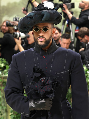 NEW YORK, NEW YORK - MAY 06: Bad Bunny attends The 2024 Met Gala Celebrating "Sleeping Beauties: Reawakening Fashion" at The Metropolitan Museum of Art on May 06, 2024 in New York City. (Photo by Marleen Moise/Getty Images)