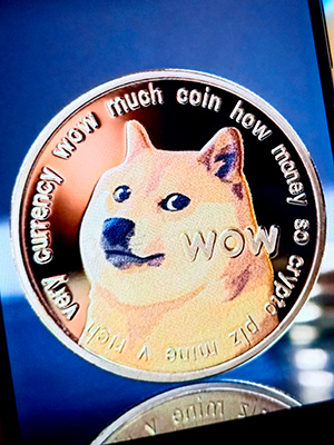 Representation of Dogecoin cryptocurrency