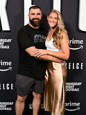 Jason Kelce and Kylie Kelce