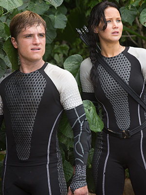 Josh Hutcherson and Jennifer Lawrence in Catching Fire