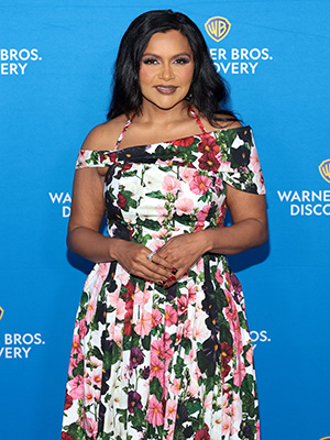 Mindy Kaling wearing a floral dress