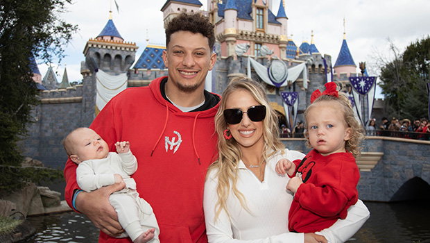 Patrick Mahomes and Brittany Mahomes in Disneyland