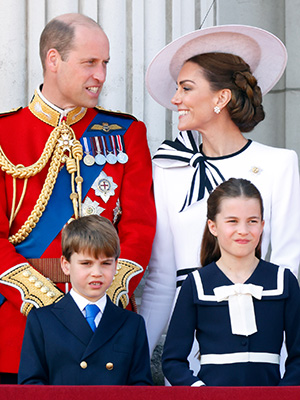 Prince George of Wales, Prince William, Prince Louis of Wales, Princess Charlotte of Wales and Princess Kate Middleton