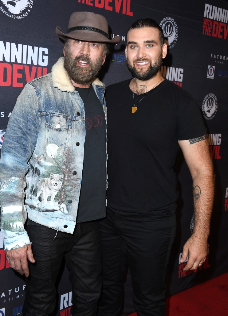 Nicolas Cage and Weston Coppola Cage at the Premiere Of Quiver Distribution's "Running With The Devil" 