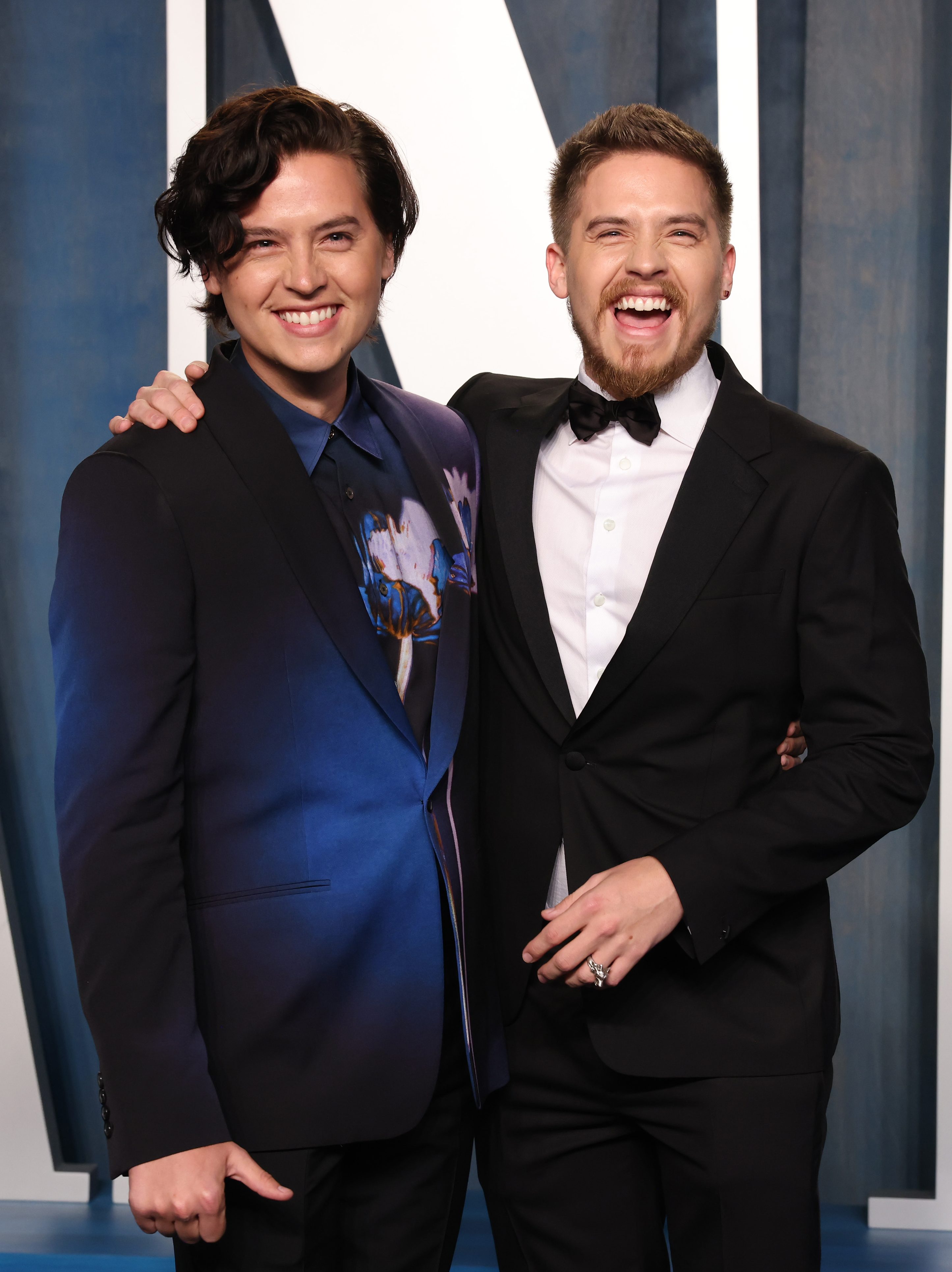 Cole Sprouse and Dylan Sprouse attend the 2022 Vanity Fair Oscar Party