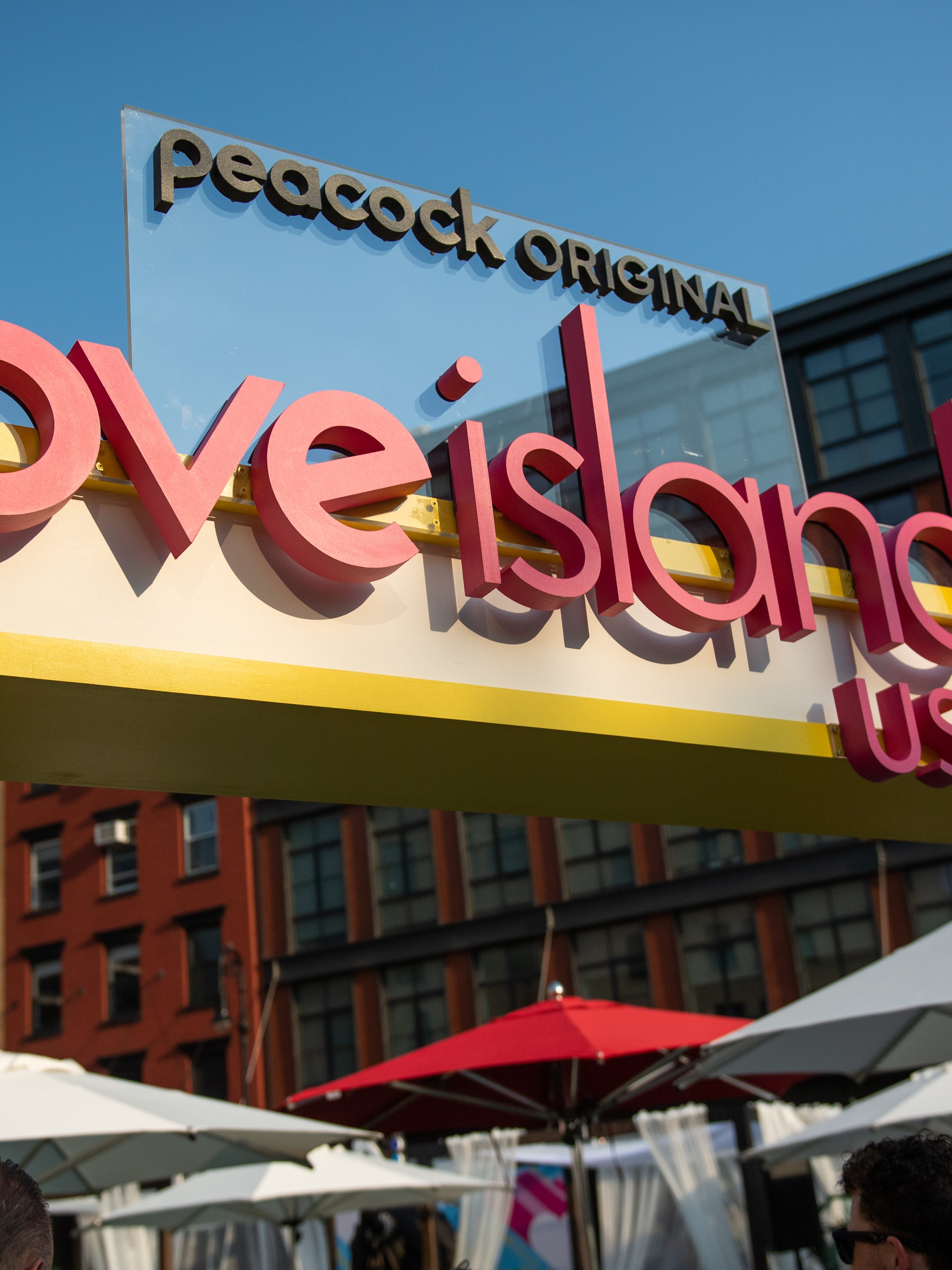 NEW YORK, NEW YORK - JULY 20: A view of the "Love Island USA" logo during a season 4 photo call at Gansevoort Plaza on July 20, 2022 in New York City. (Photo by Noam Galai/Getty Images)