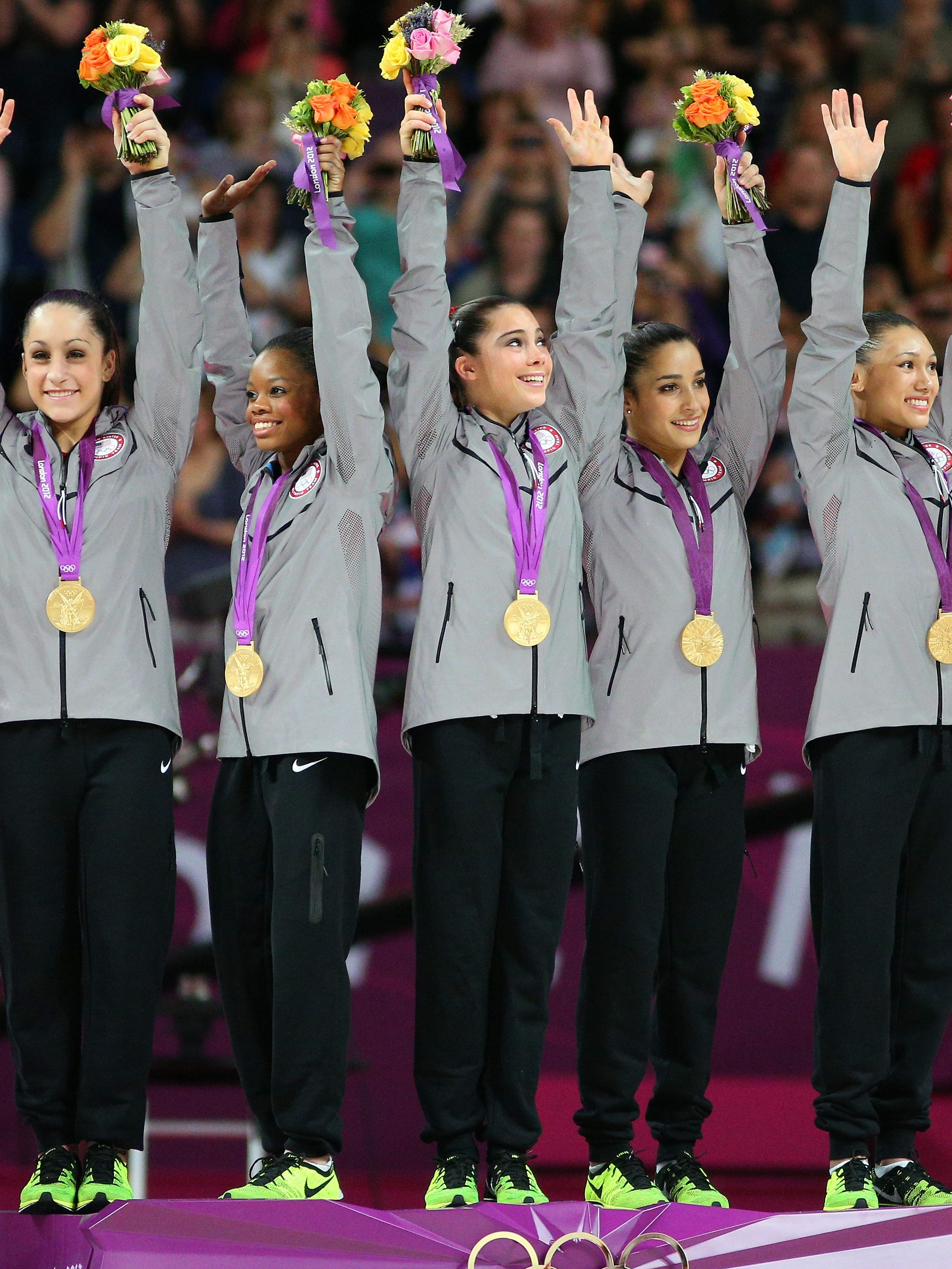 McKayla Maroney, Jordyn Wieber, Gabrielle Douglas, Alexandra Raisman and Kyla Ross