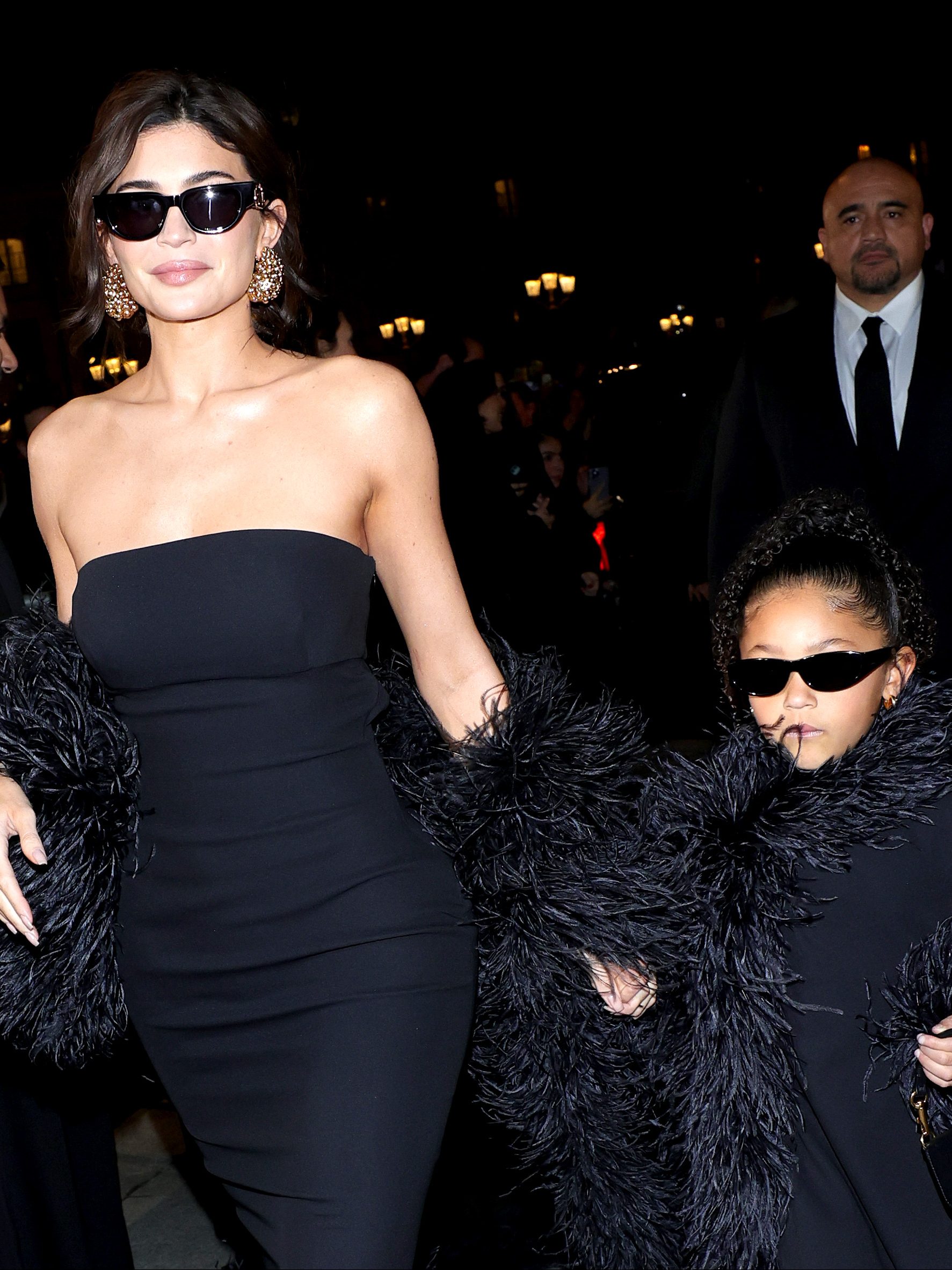 PARIS, FRANCE - JANUARY 24: Kylie Jenner and Stormi Webster attend the Valentino Haute Couture Spring/Summer 2024 show as part of Paris Fashion Week on January 24, 2024 in Paris, France. (Photo by Jacopo Raule/Getty Images)