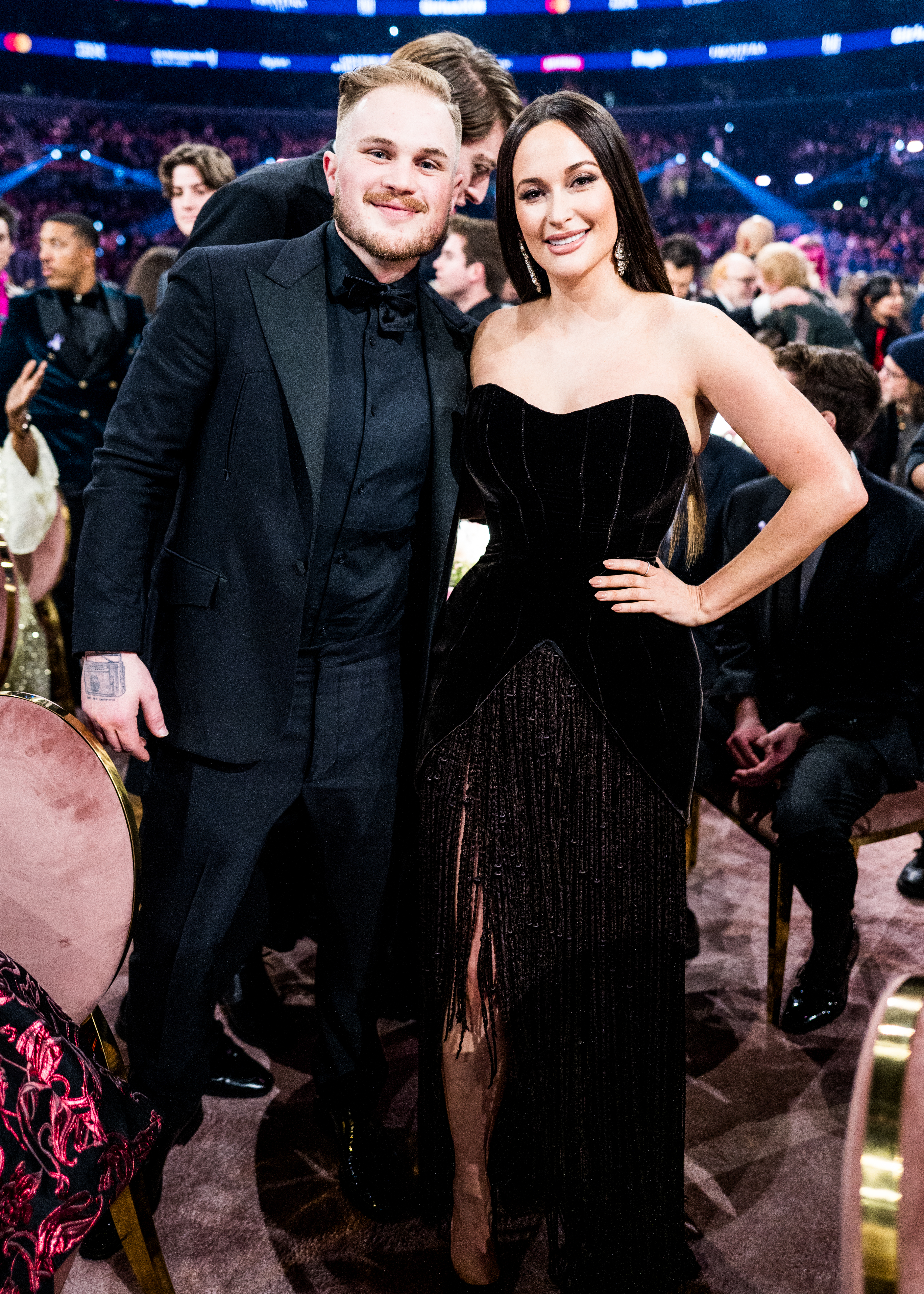 LOS ANGELES, CALIFORNIA - FEBRUARY 04: Zach Bryan and Kacey Musgraves attend the 66th GRAMMY Awards on February 04, 2024 in Los Angeles, California. (Photo by John Shearer/Getty Images for The Recording Academy)