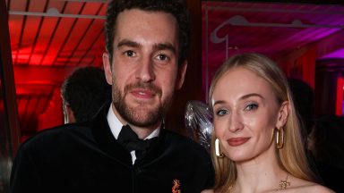 LONDON, ENGLAND - FEBRUARY 10: Peregrine Pearson and Sophie Turner attend Stanley Zhu's Year of Dragon Celebration at Dixie Queen on February 10, 2024 in London, England. (Photo by Dave Benett/Getty Images for Stanley Zhu)