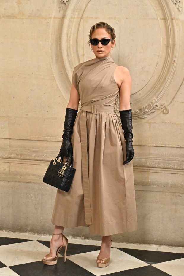 PARIS, FRANCE - JUNE 24: (EDITORIAL USE ONLY - For Non-Editorial use please seek approval from Fashion House) Jennifer Lopez attends the Christian Dior Haute Couture Fall/Winter 2024-2025 show as part of Paris Fashion Week on June 24, 2024 in Paris, France. (Photo by Stephane Cardinale - Corbis/Corbis via Getty Images)