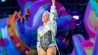 GLASGOW, SCOTLAND - JUNE 28: P!nk performs on stage at Hampden Park on June 28, 2024 in Glasgow, Scotland.  (Photo by Roberto Ricciuti/Redferns)