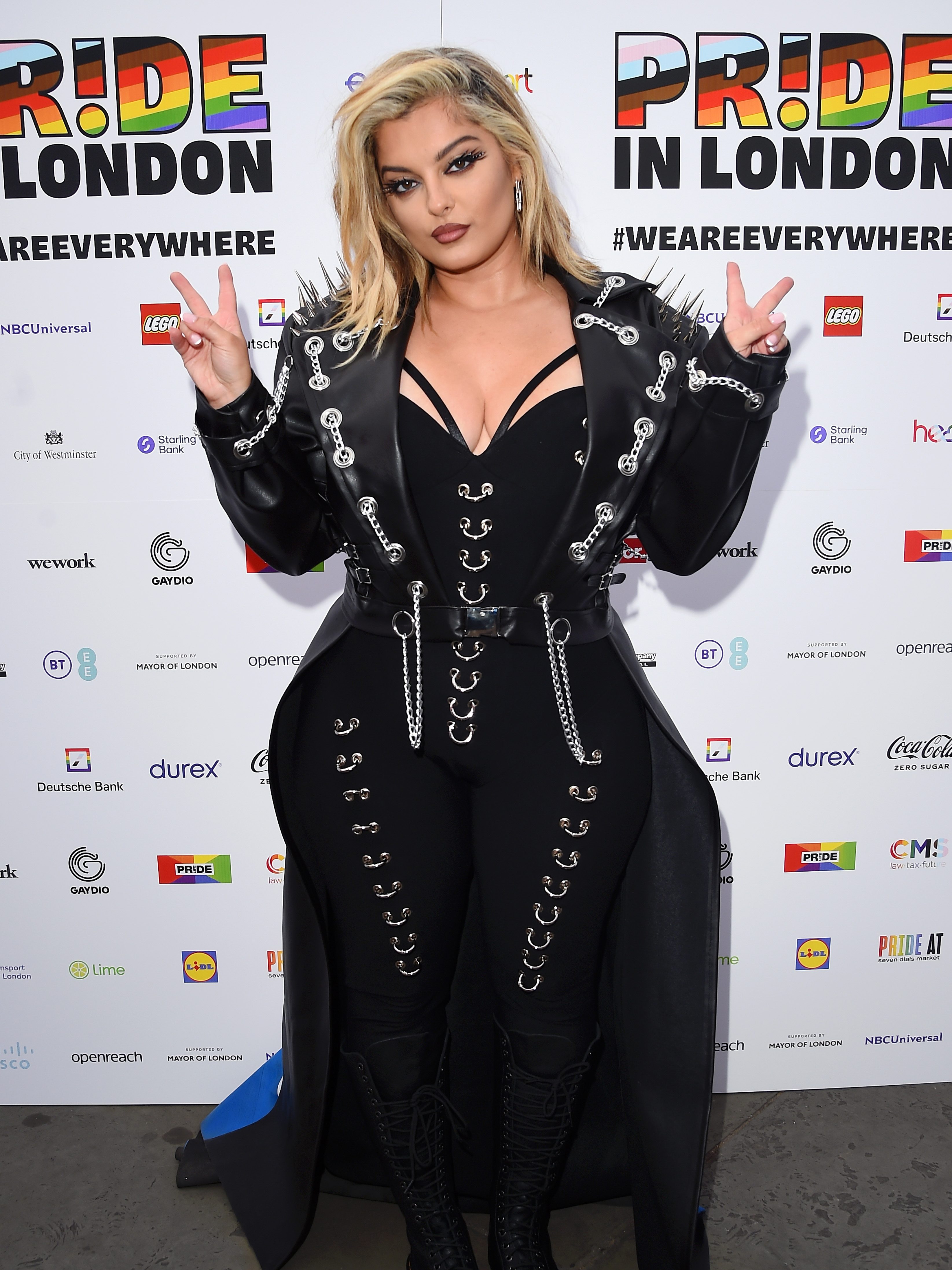 LONDON, ENGLAND - JUNE 29: Bebe Rexha backstage during Pride In London 2024 at Trafalgar Square on June 29, 2024 in London, England. (Photo by Eamonn M. McCormack/Getty Images for Pride In London)