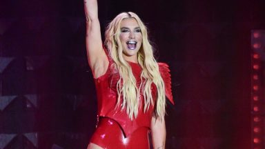 Kesha on stage during the Wawa Welcome America Fourth of July Concert at Benjamin Franklin Parkway in Philadelphia,