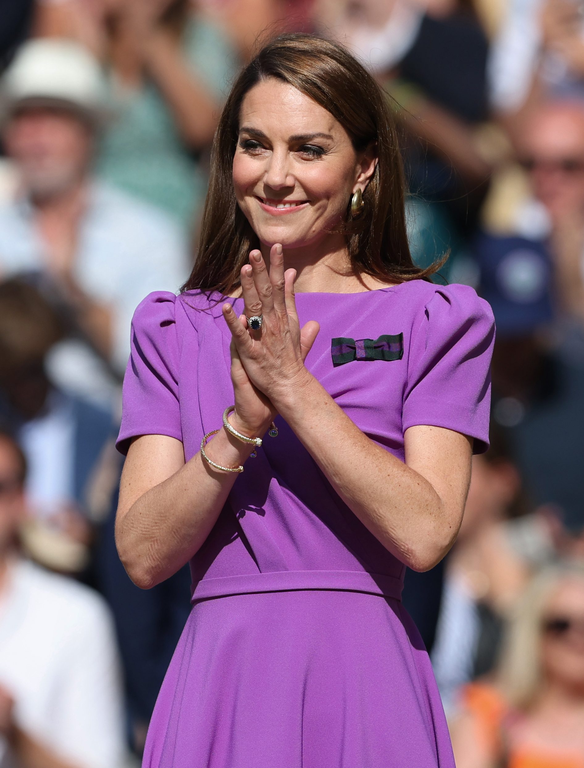 Princess Kate during the presentation during day fourteen of The Championships Wimbledon