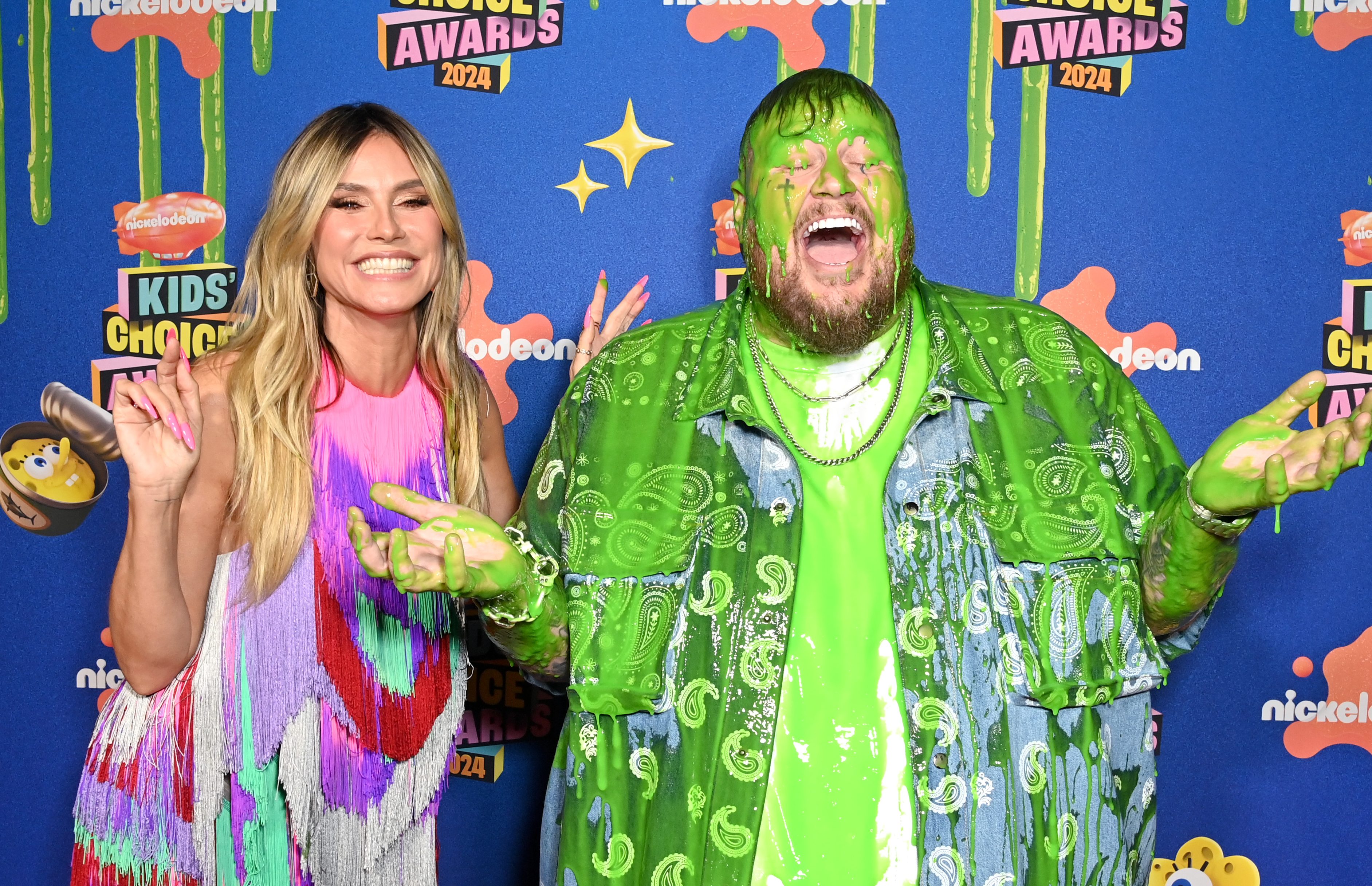 Heidi Klum and Jelly Roll attend Nickelodeon Kids' Choice Awards 2024 at Barker Hangar