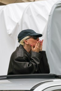 PARIS, FRANCE - JULY 22: Lady Gaga is seen waving to fans on July 22, 2024 in Paris, France. (Photo by MEGA/GC Images)