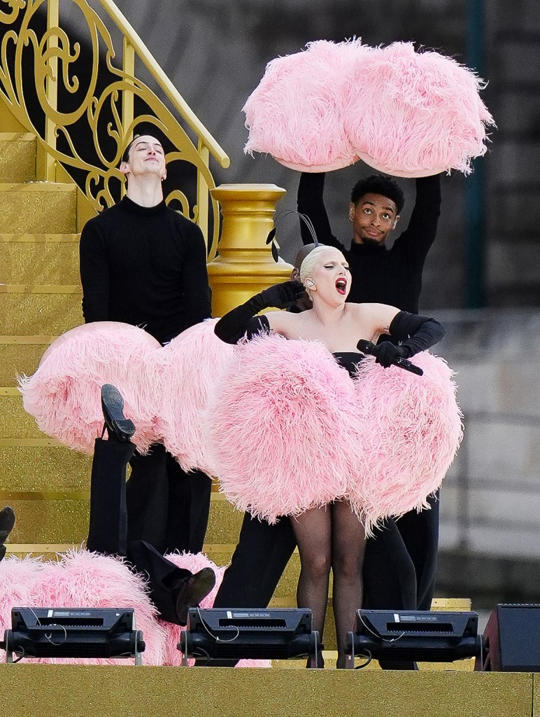 Lady Gaga performing in Paris