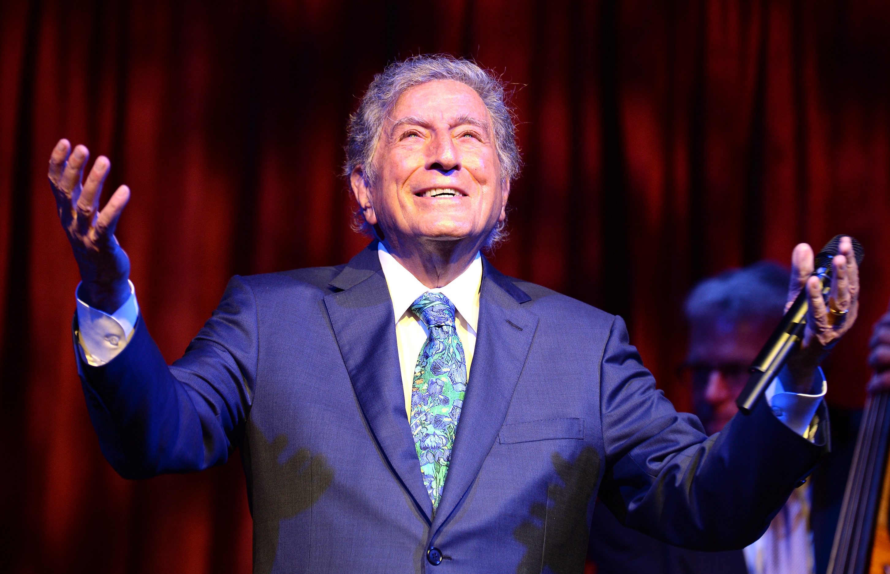 Tony Bennett performs at the 9th Annual Exploring The Arts Gala founded by Tony Bennett and his wife Susan Benedetto at Cipriani 42nd Street on September 28, 2015 in New York City. (Photo by Dave Kotinsky/Getty Images 8th Annual Exploring The Arts Gala)