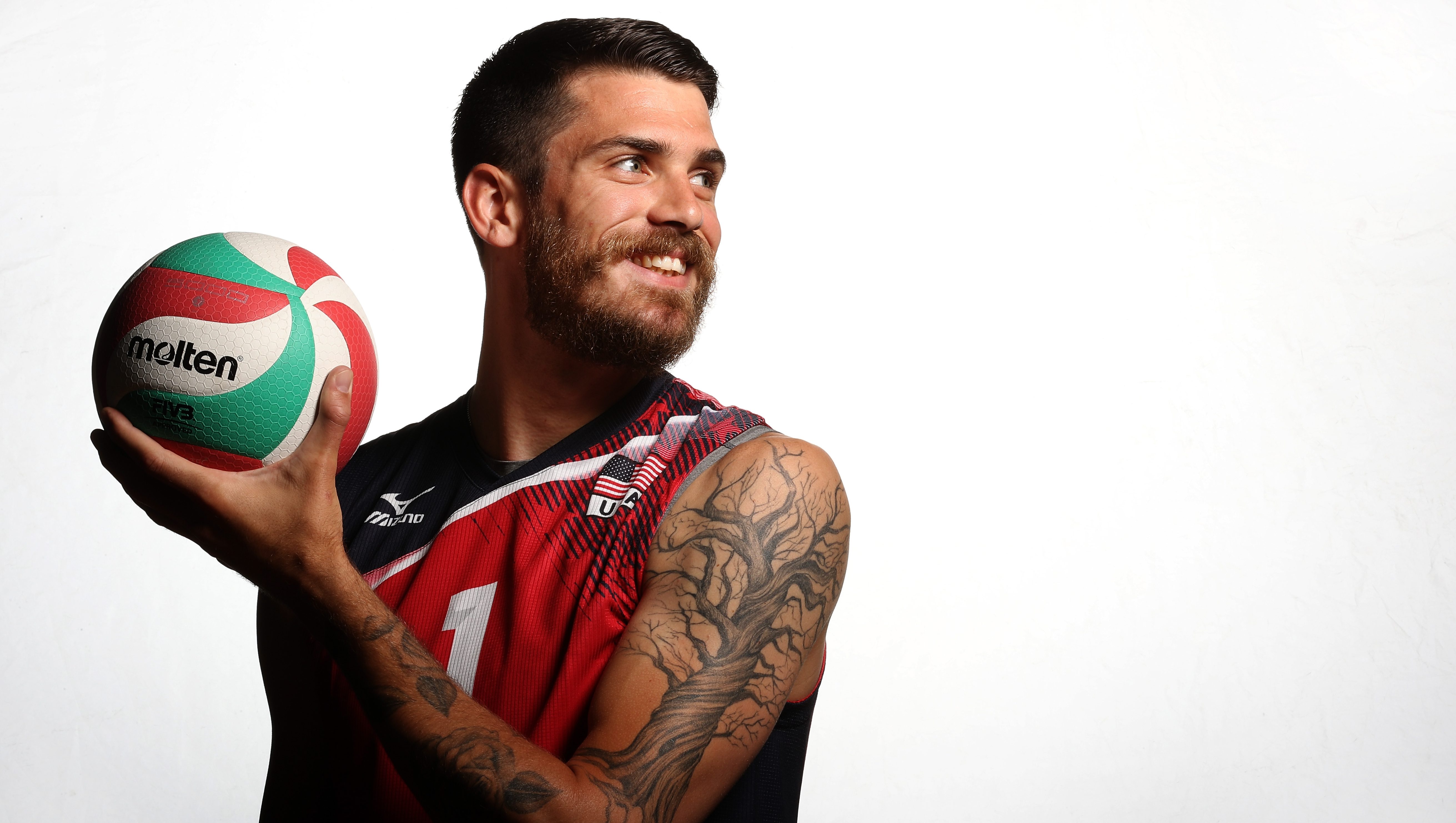 ANAHEIM, CA - MAY 24: Matt Anderson of the USA men's indoor volleyball team poses for a portrait at the American Sports Center on May 24, 2016 in Anaheim, California. (Photo by Sean M. Haffey/Getty Images)