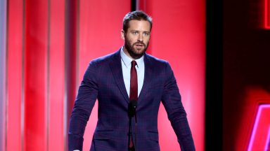 Armie Hammer speaks onstage during the 2019 Film Independent Spirit Awards