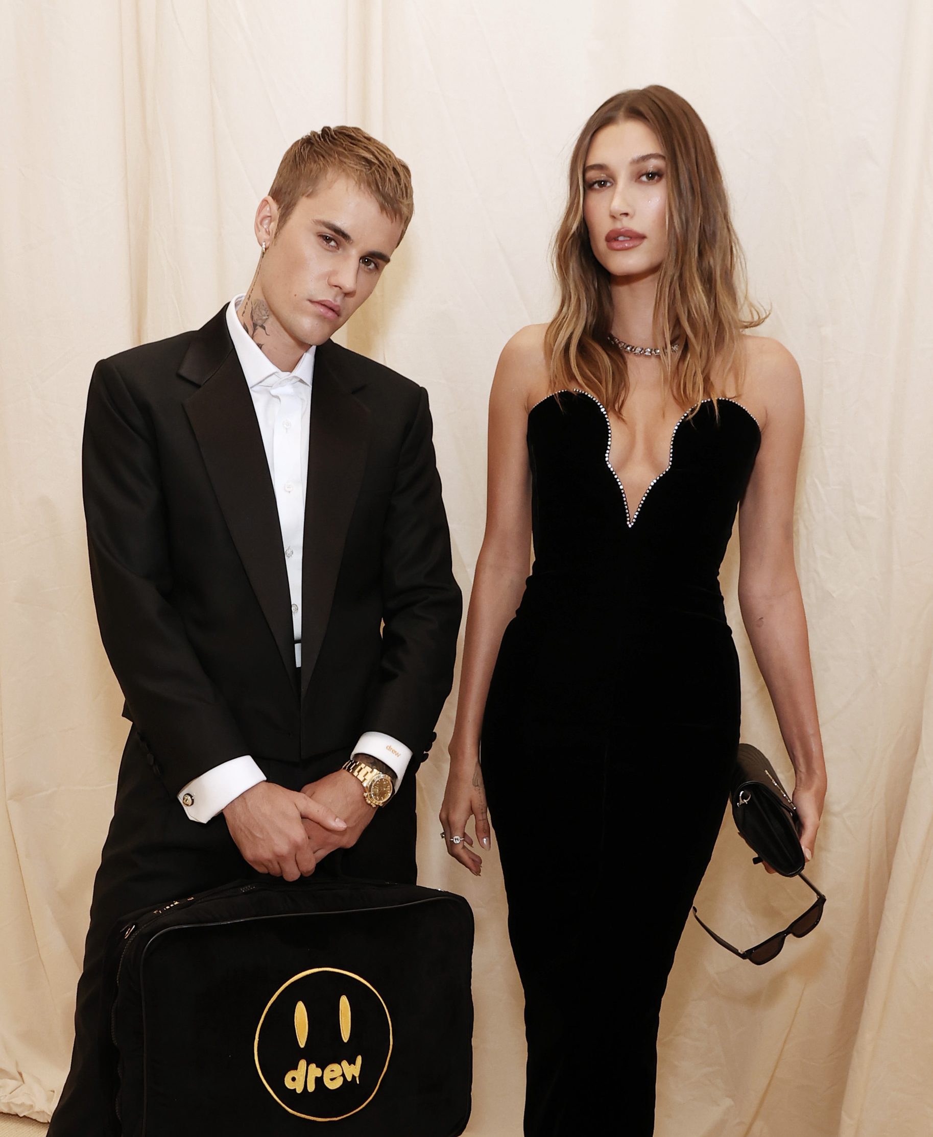 Justin Bieber and Hailey Bieber attend The 2021 Met Gala