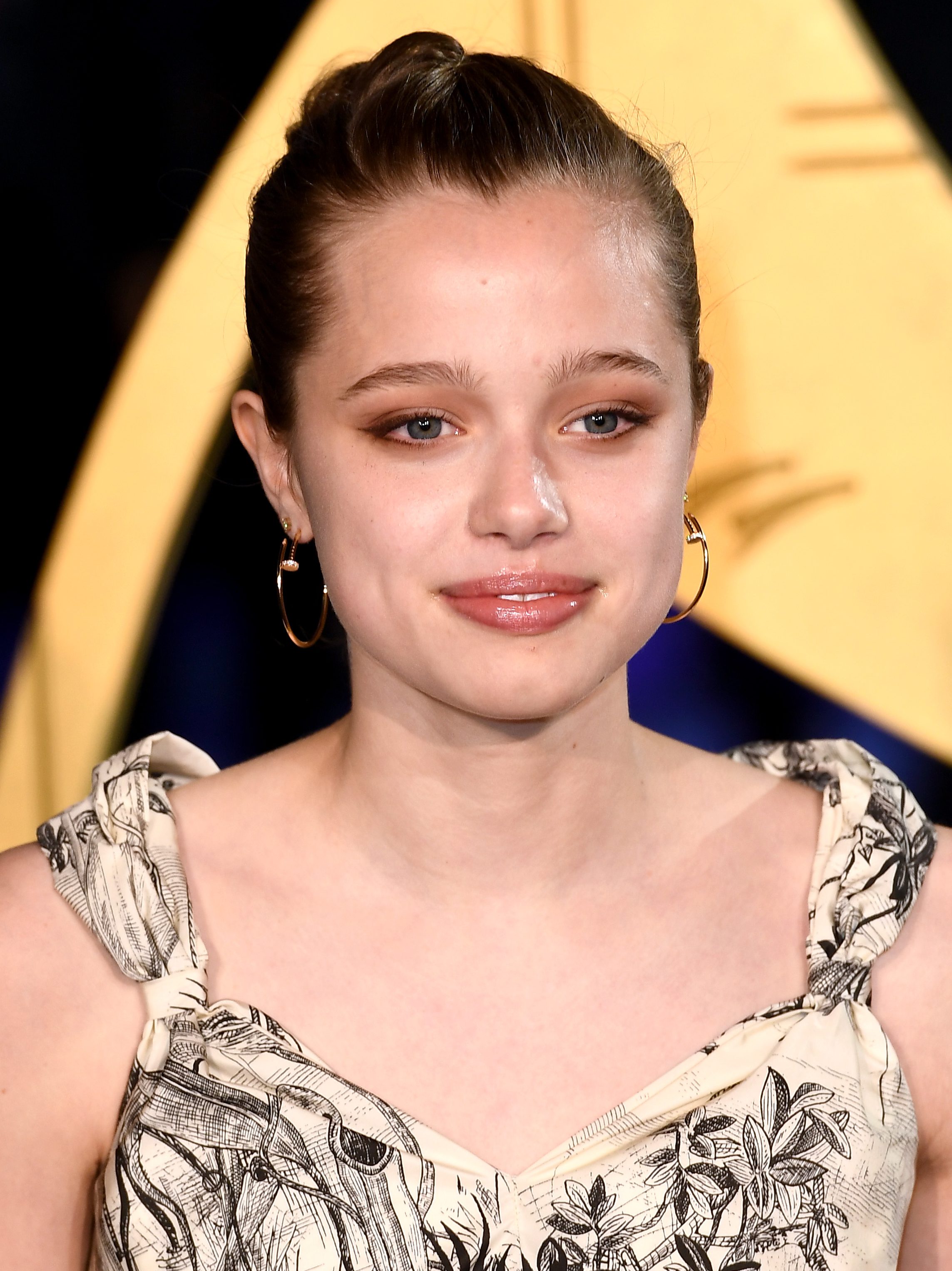 LONDON, ENGLAND - OCTOBER 27: Shiloh Jolie-Pitt  attends the "The Eternals" UK Premiere at BFI IMAX Waterloo on October 27, 2021 in London, England. (Photo by Dave J Hogan/Getty Images)