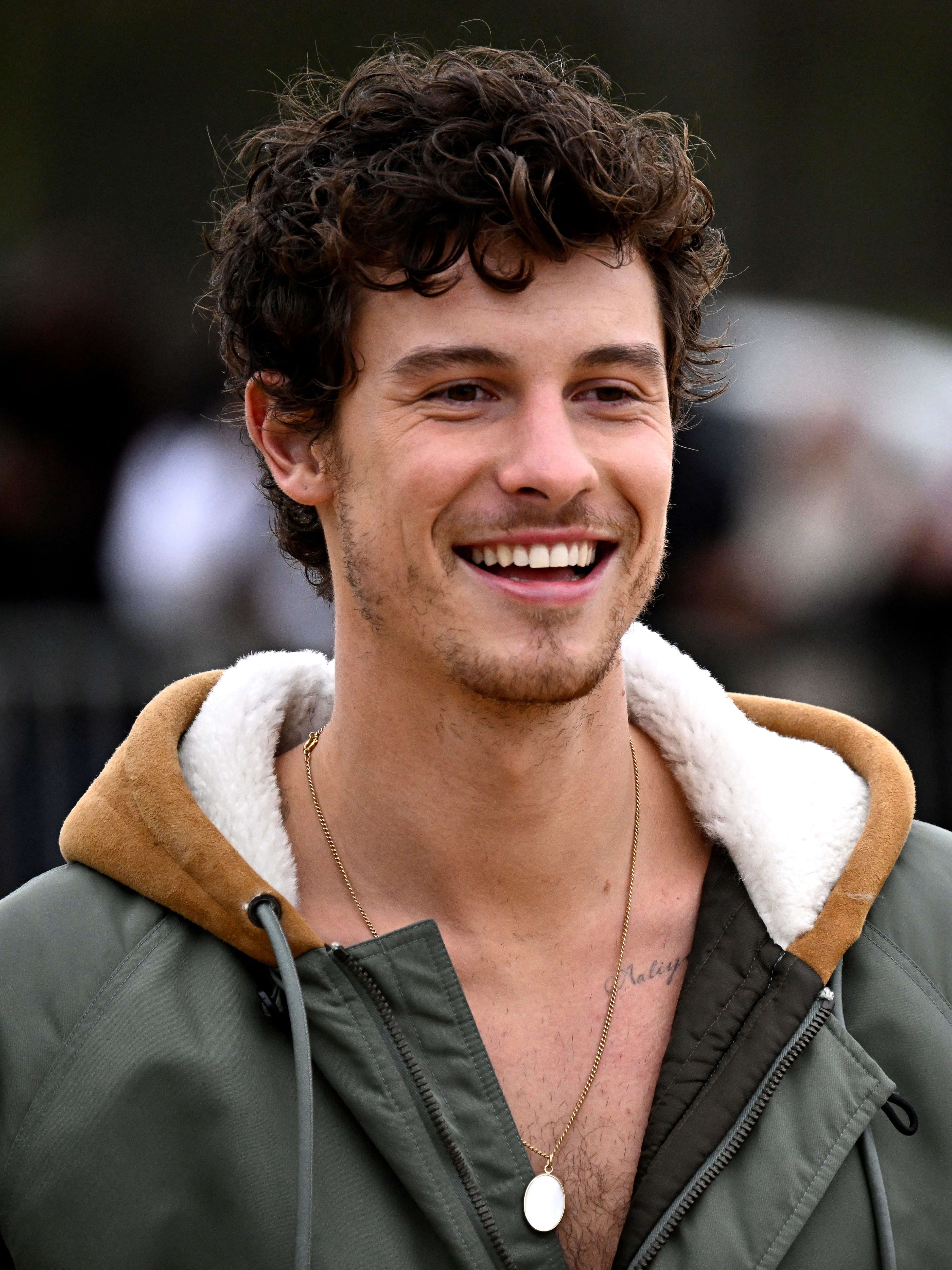 Canadian singer Shawn Mendes arrives for the presentation of creations by Loewe for the Women Ready-to-wear Fall-Winter 2024/2025 collection as part of the Paris Fashion Week, in Paris on March 1, 2024. (Photo by JULIEN DE ROSA / AFP) (Photo by JULIEN DE ROSA/AFP via Getty Images)