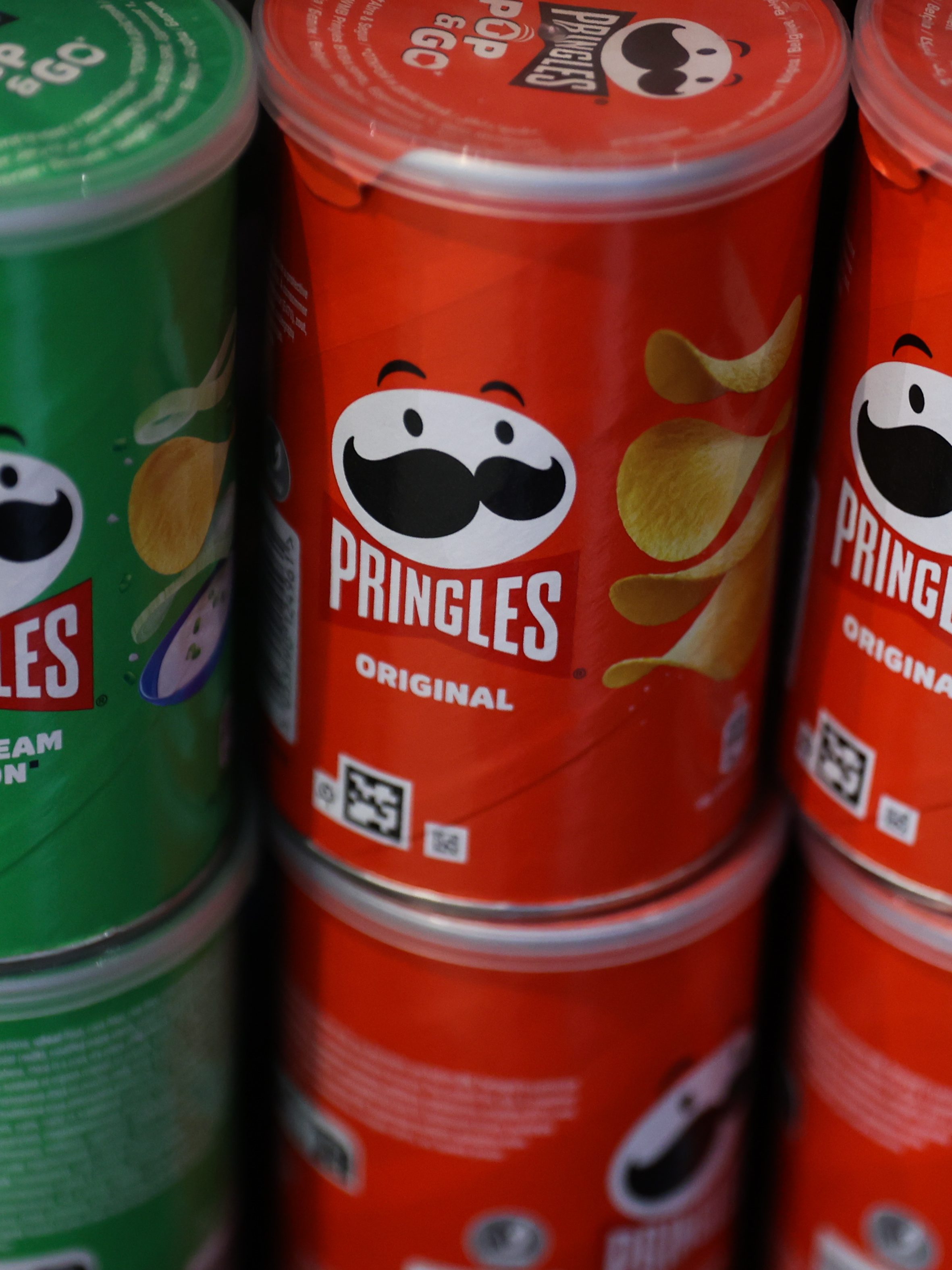 Pringles packaging are seen at the airport in Balice near Krakow, Poland on May 18, 2024. (Photo by Jakub Porzycki/NurPhoto via Getty Images)