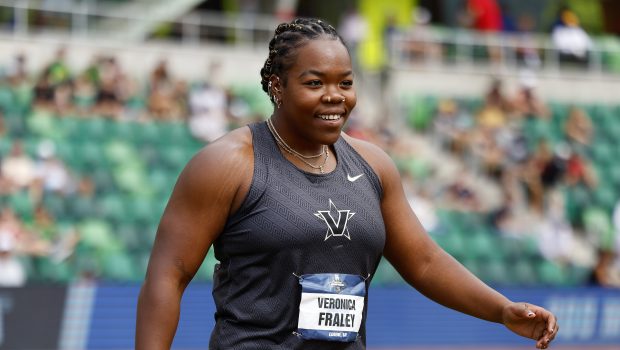 Veronica Fraley of the Vanderbilt Commodores places first in the discus throw during the Division I Men's and Women's Outdoor Track and Field Championship held at Hayward Field on June 8, 2024 in Eugene, Oregon. (Photo by C. Morgan Engel/NCAA Photos via Getty Images)