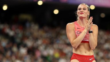PARIS, FRANCE - AUGUST 07: Alysha Newman of Team Canada  on day twelve of the Olympic Games Paris 2024 at Stade de France on August 07, 2024 in Paris, France. (Photo by Cameron Spencer/Getty Images)