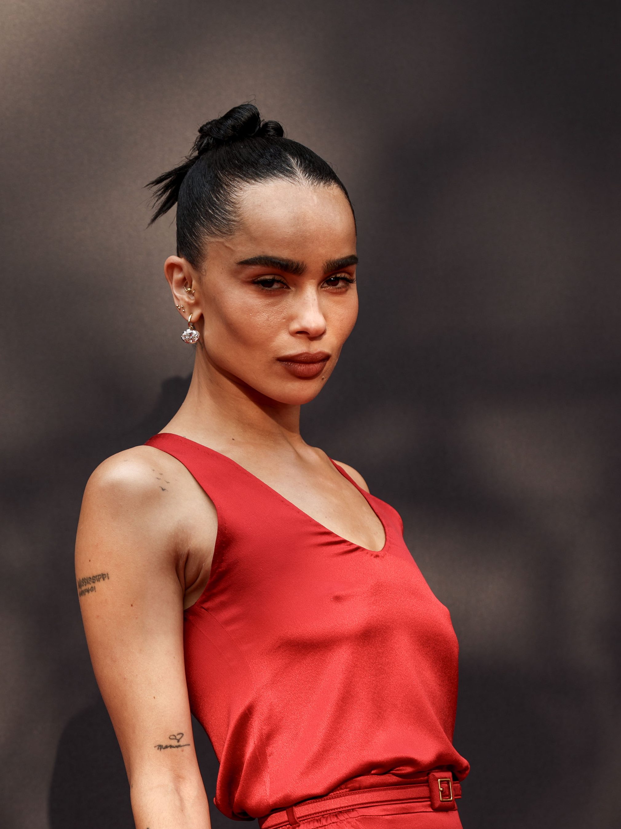 LONDON, ENGLAND - AUGUST 19: Zoe Kravitz attends the European premiere of "Blink Twice" at the Odeon Luxe Leicester Square on August 19, 2024 in London, England. (Photo by Mike Marsland/Marsland/WireImage)