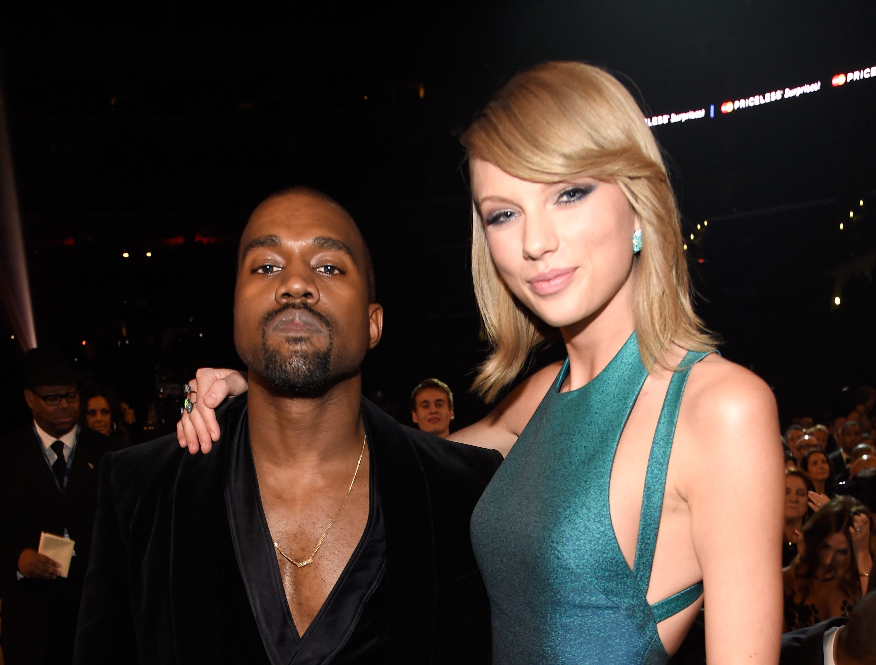Kanye West and Taylor Swift attend The 57th Annual GRAMMY Awards
