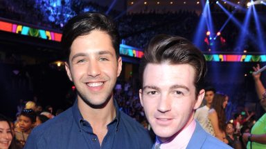 Josh Peck and Drake Bell attend Nickelodeon's 27th Annual Kids' Choice Awards in 2014