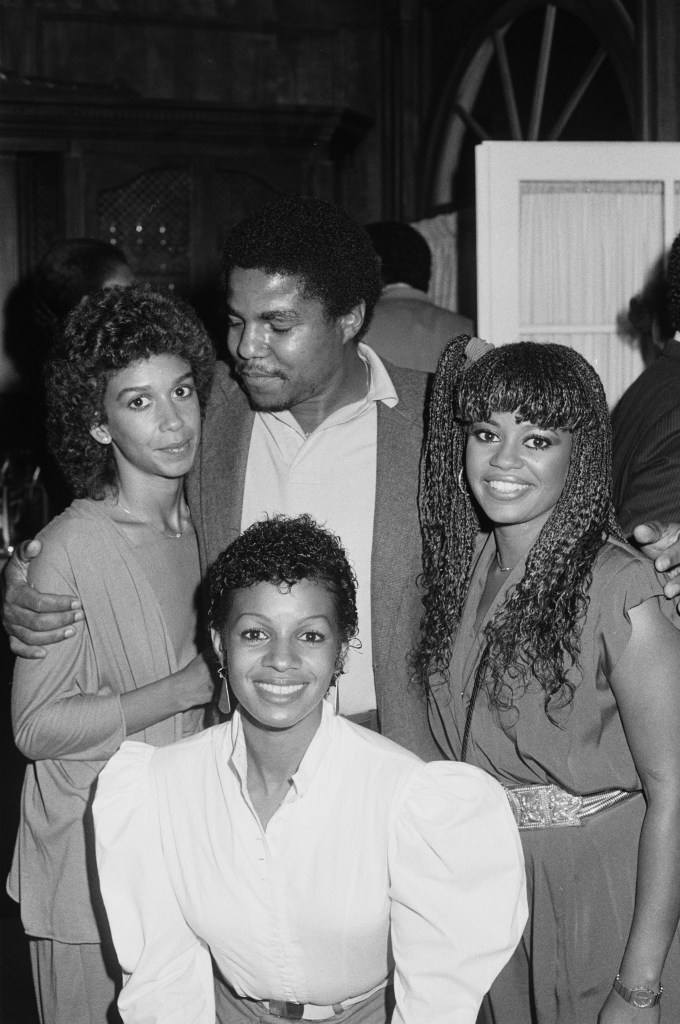 Delores Martes Jackson with her husband, Tito Jackson, Brenda Harvey-Richie, and Rebbie Jackson 