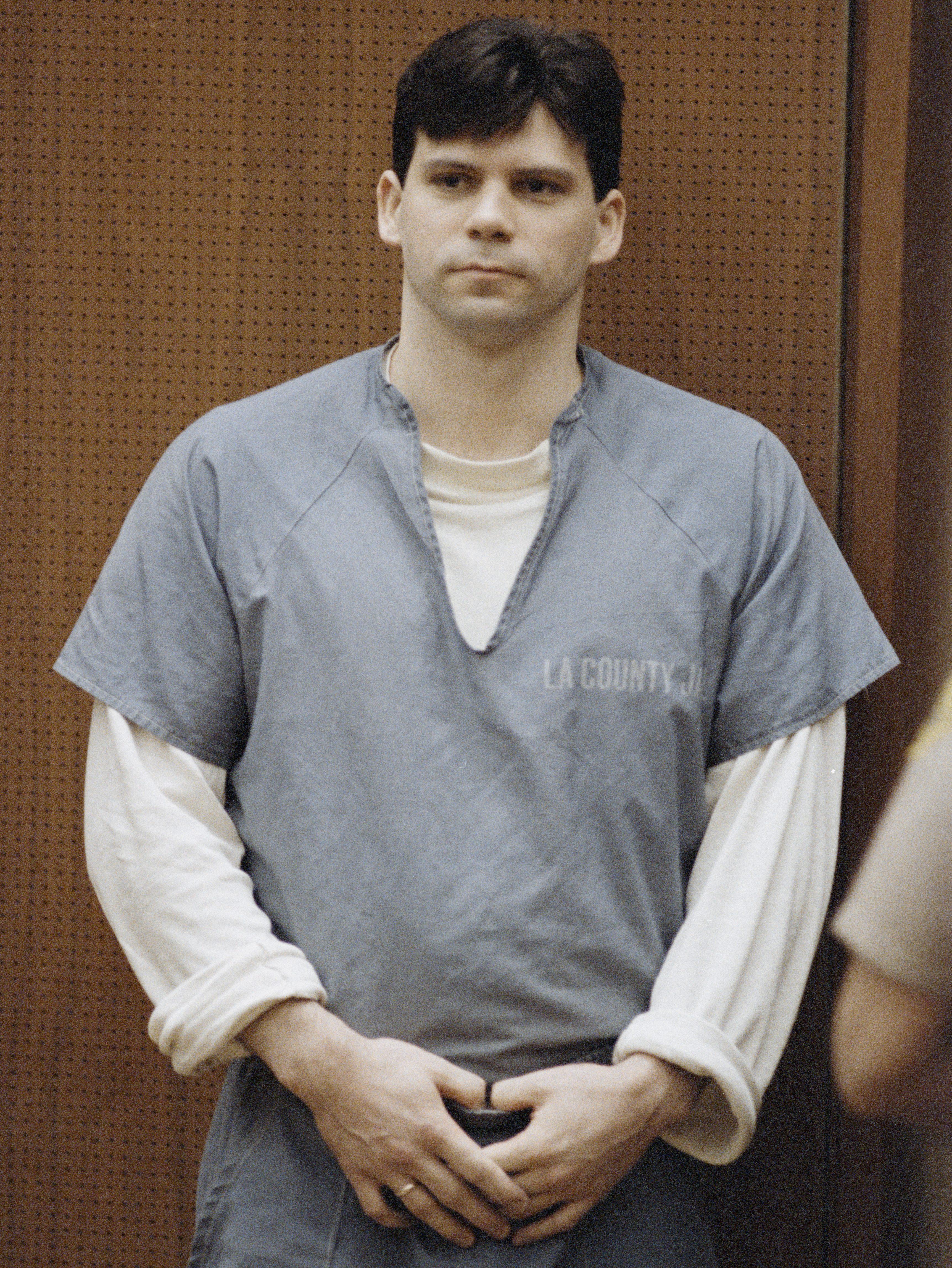 Trial of the Menendez brothers in Los Angeles - Lyle Menendez. Los Angeles, 9th March 1994. (Photo by Ted Soqui/Sygma via Getty Images)