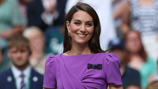 LONDON, ENGLAND - JULY 14: Catherine Princess of Wales during day fourteen of The Championships Wimbledon 2024 at All England Lawn Tennis and Croquet Club on July 14, 2024 in London, England. (Photo by Rob Newell - CameraSport via Getty Images)