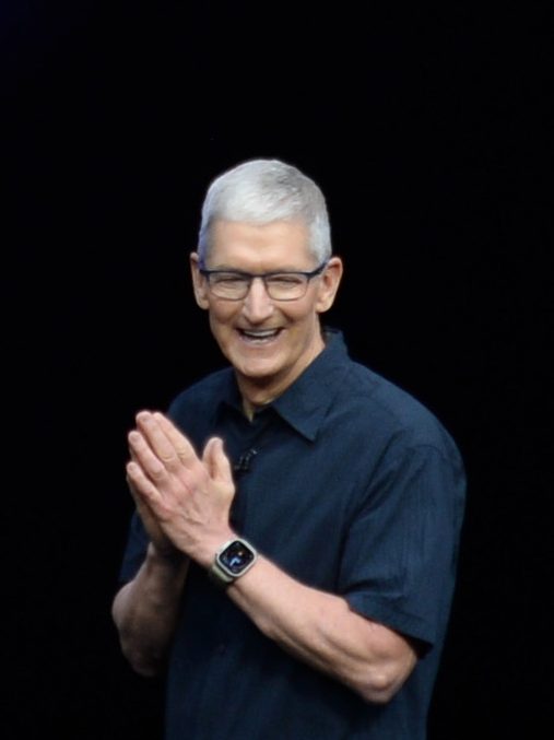 dpatop - 09 September 2024, USA, Cupertino: Apple CEO Tim Cook at the presentation of new iPhone models at Apple headquarters. Photo: Andrej Sokolow/dpa (Photo by Andrej Sokolow/picture alliance via Getty Images)