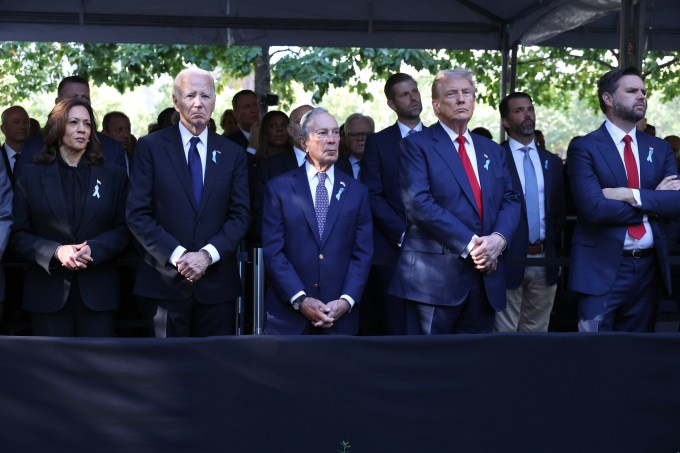 Harris, Biden, Bloomberg & Trump Stand Together