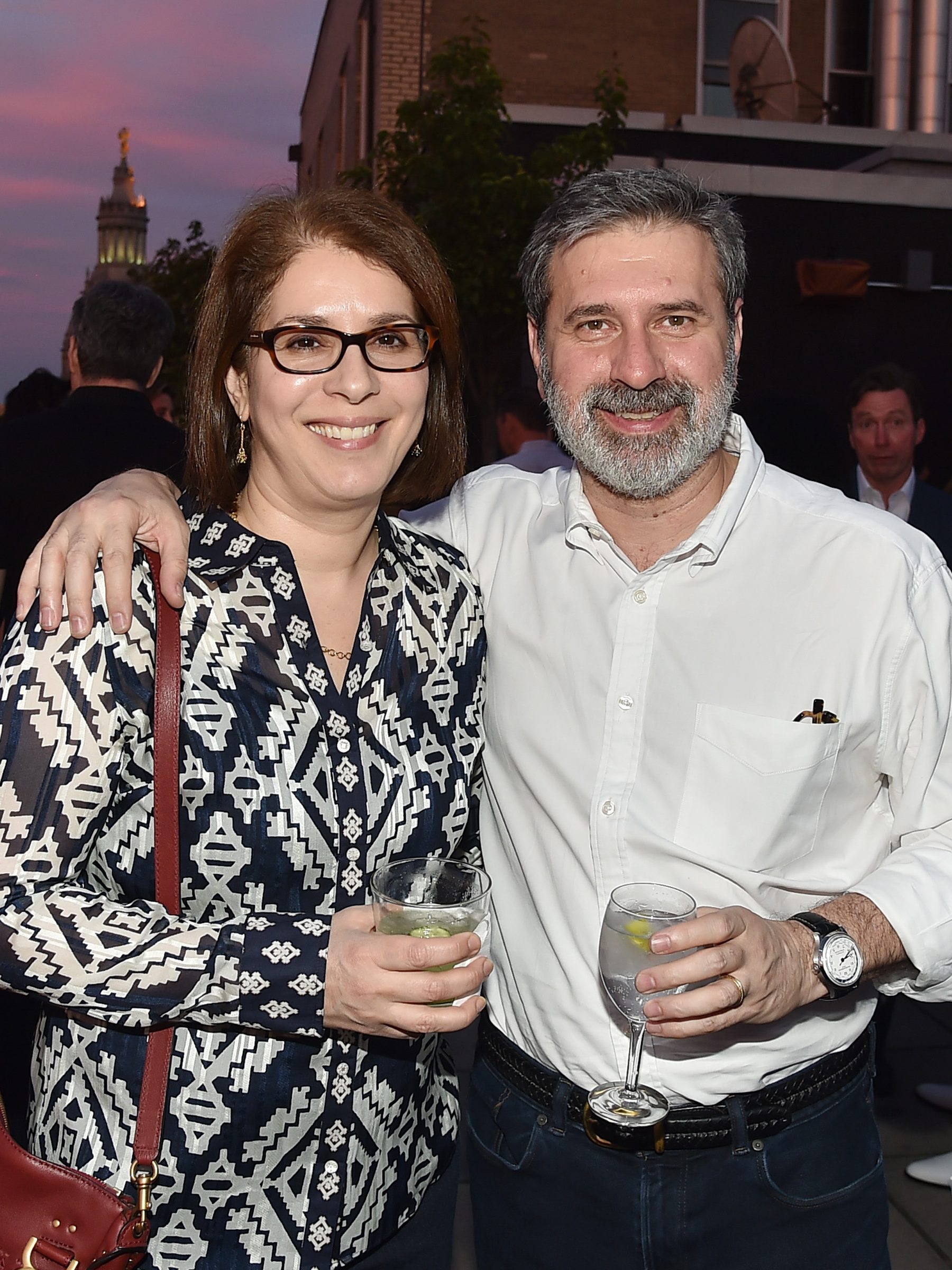 NEW YORK, NY - JUNE 21: Neda Morvillo and Chris Morvillo attend Summer Birthday Cocktails For Lawrence Kaplan at Tower 270 - Rooftop on June 21, 2018 in New York City. (Photo by Patrick McMullan/Patrick McMullan via Getty Images)