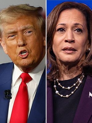 Donald Trump and Kamla Harris