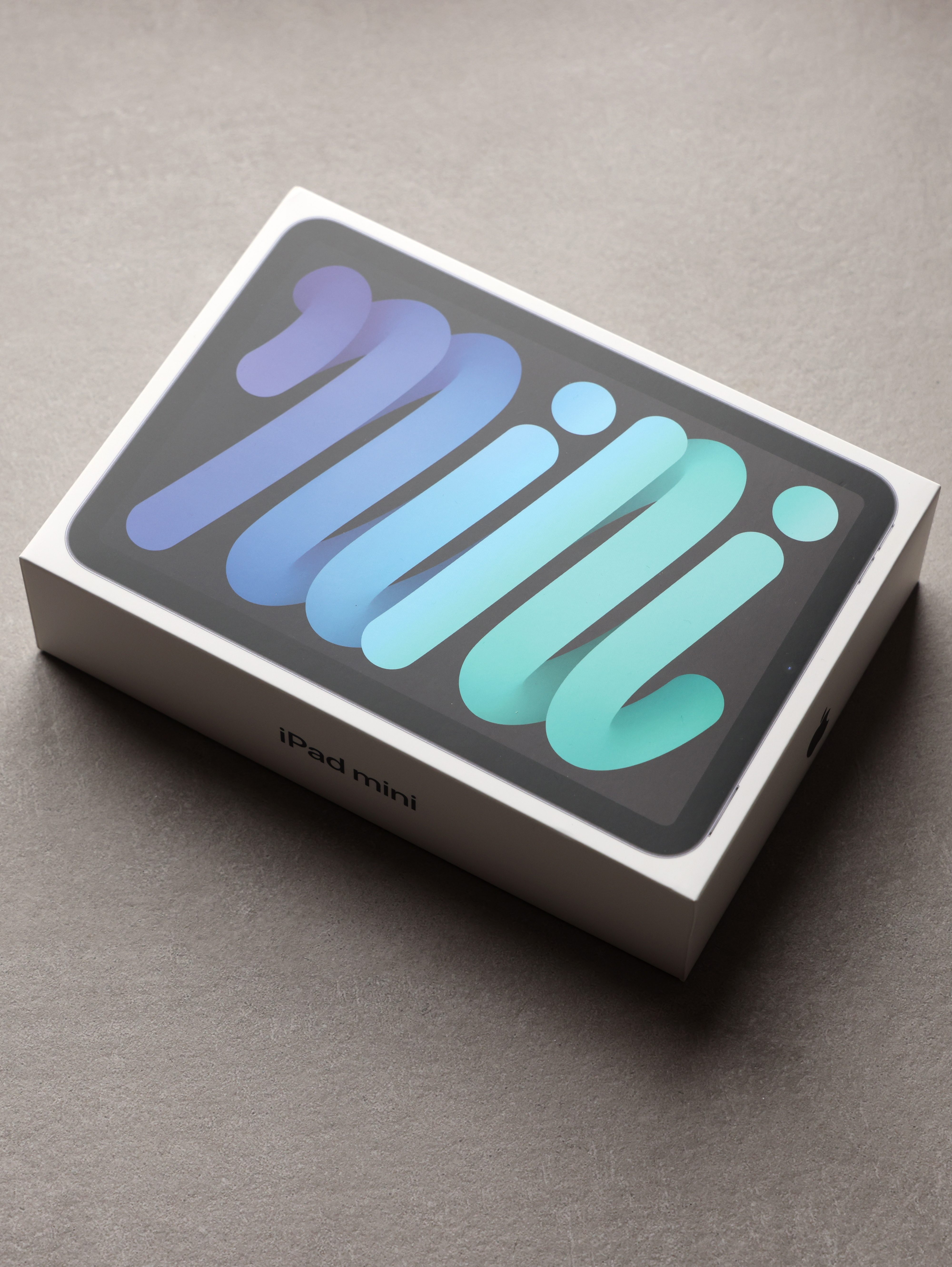 Unboxing unpacking box of the latest Apple iPad Mini 6 digital tablet.