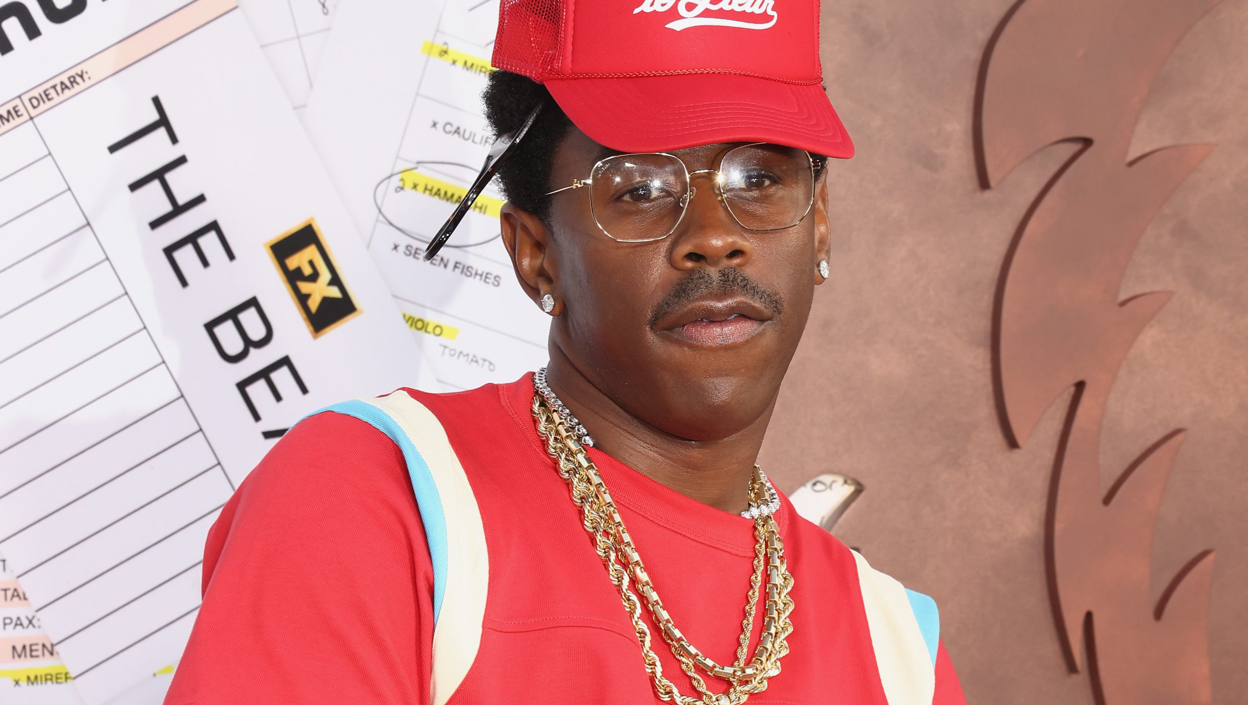 LOS ANGELES, CALIFORNIA - JUNE 25: Tyler, the Creator attends the Premiere For FX's "The Bear" Season 3 at El Capitan Theatre on June 25, 2024 in Los Angeles, California. (Photo by Tommaso Boddi/FilmMagic)