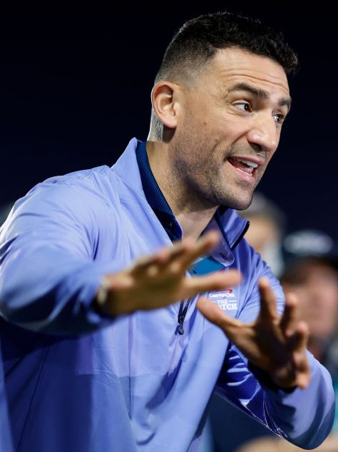 WEST PALM BEACH, FLORIDA - FEBRUARY 26: Former NHL player Paul Bissonnette looks on during Capital One's The Match IX at The Park West Palm on February 26, 2024 in West Palm Beach, Florida. (Photo by Cliff Hawkins/Getty Images for The Match)