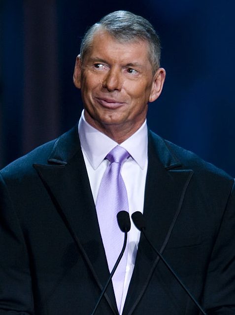 HOUSTON - APRIL 04:  WWE Chairman Vince McMahon inducts Stone Cold Steve Austin into the WWE Hall of Fame at the 25th Anniversary of WrestleMania's WWE Hall of Fame at the Toyota Center on April 4, 2009 in Houston, Texas.  (Photo by Bob Levey/WireImage)