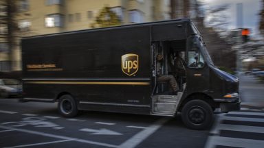 WASHINGTON, DC - DECEMBER 7:
A UPS truck on its' delivery rounds on December, 07, 2017 in Washington, DC.
(Photo by Bill O'Leary/The Washington Post via Getty Images)