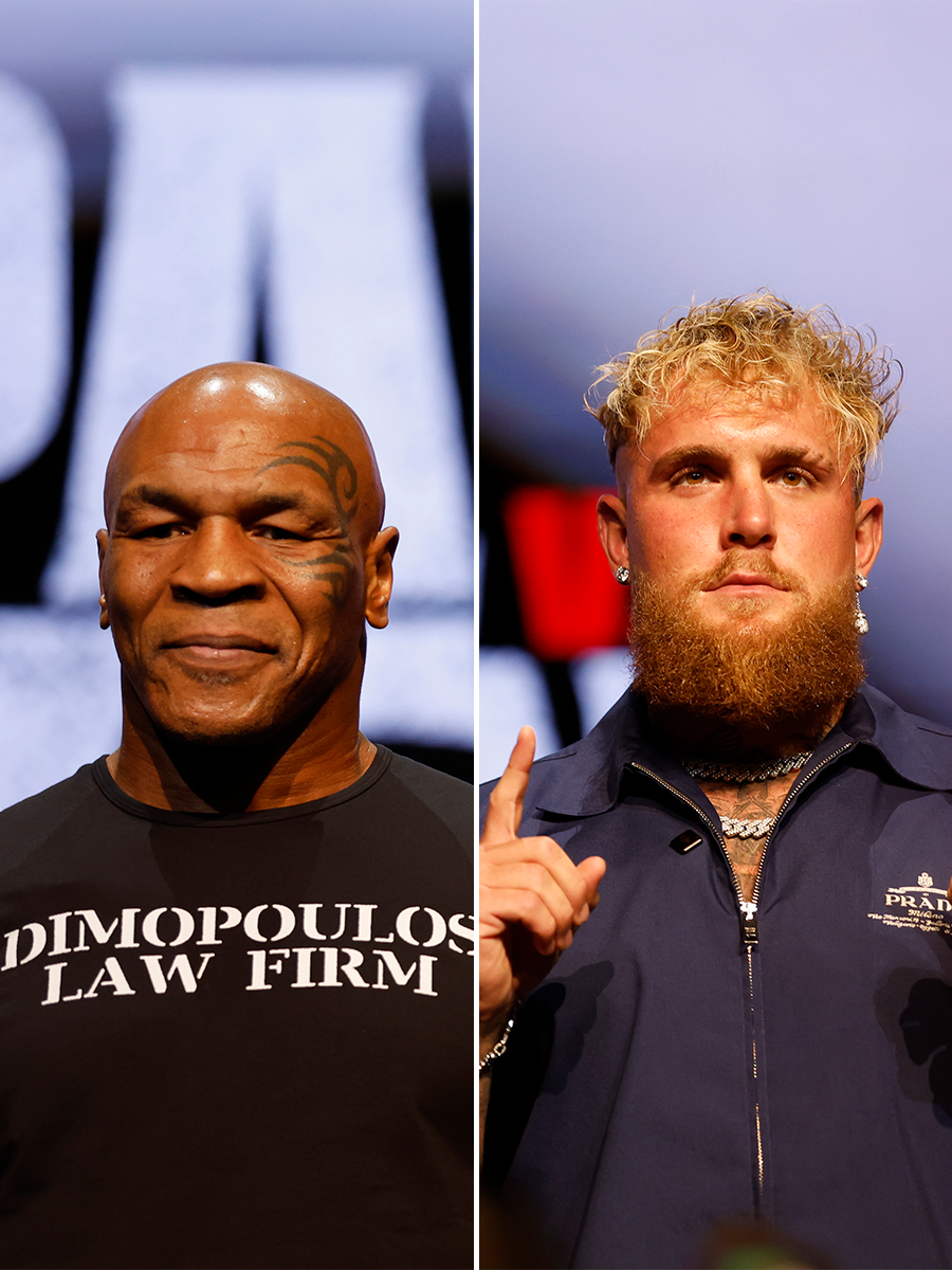 mike tyson jake paul fight side by side