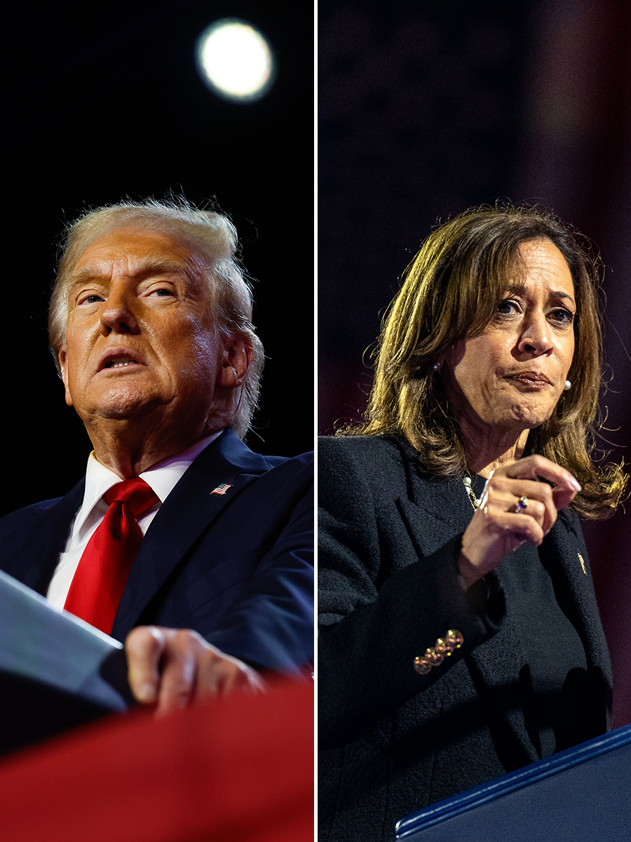 donald trump kamala harris president side by side